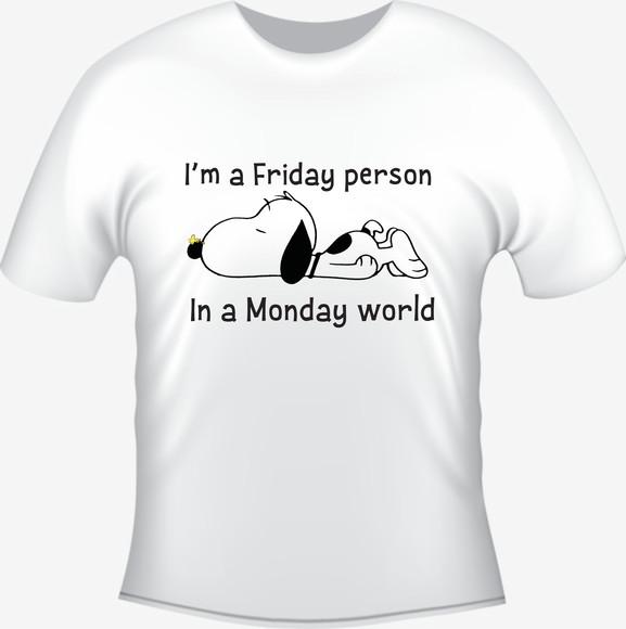 Camiseta Snoopy I'm A Friday Person