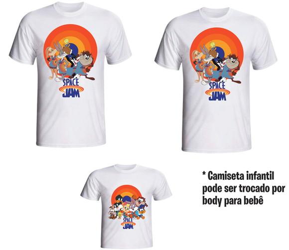 Camiseta Space Jam 2 Looney Tunes Kit c/03 camisetas