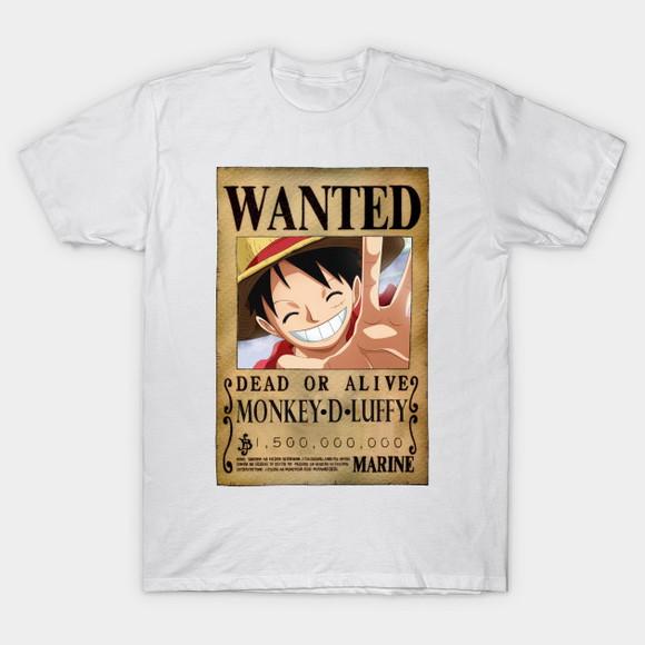 Camiseta Luffy Monkey.d.luffy Wanted One Piece