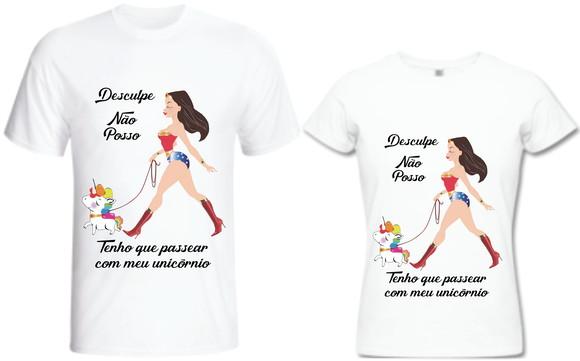 Camiseta Personalizada Mulher Maravilha Tenho que Passear