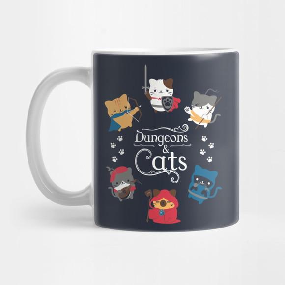 Caneca Dungeons & Cats - Catlovers