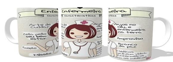 Caneca Profissão Enfermeira modelo 2