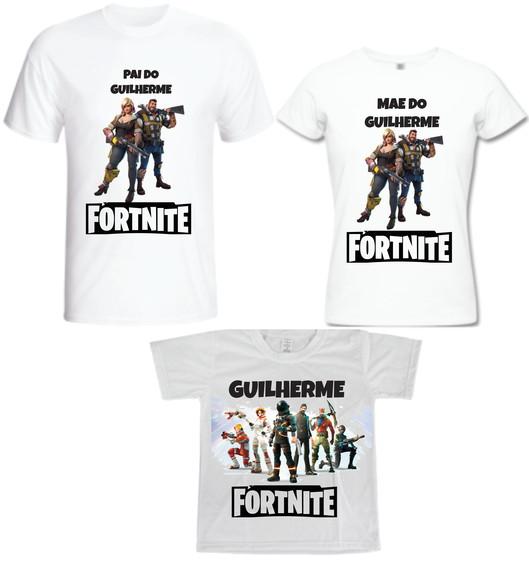 Camiseta F.O.R.T.N.I.T.E Kit /03 camisetas - Personalizada