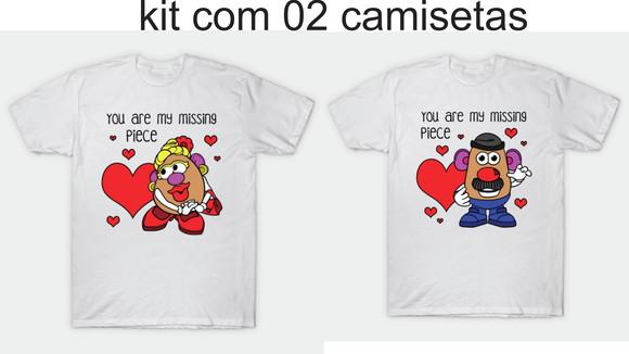 Camiseta Mrs e Mr Potato Head Toy Story Kit C/02