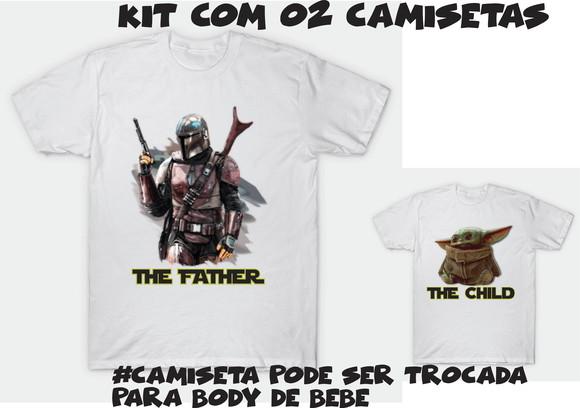 Camiseta kit com 02 The Mandalorian The child and The father