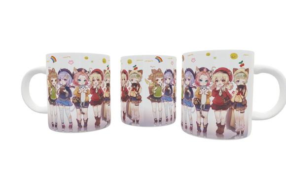 Caneca Cute Genshin Impact Diona Klee Qiqi Sayu