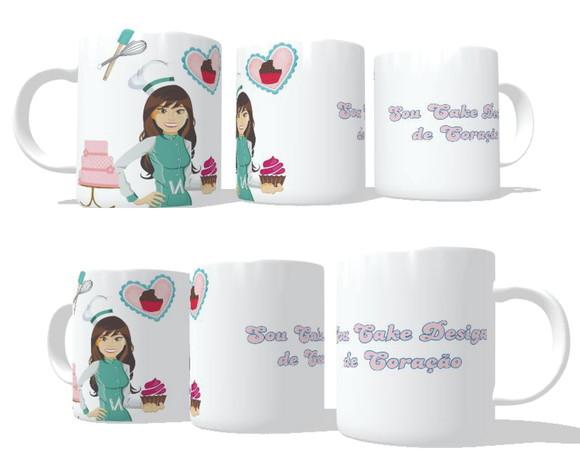 Caneca Profissão Cake Design - Personalizável