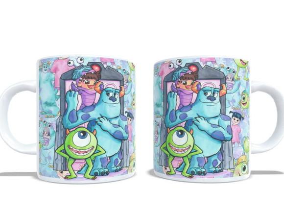 Caneca Monstros Sa Watercolor