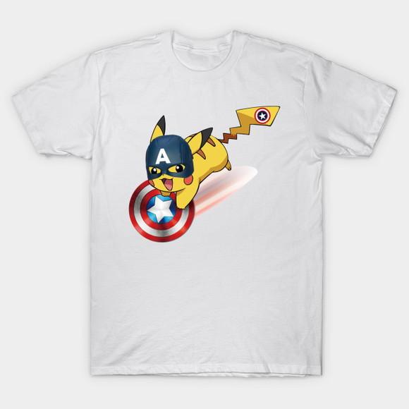 Camiseta P.i.k.a.c.h.u Capitão América