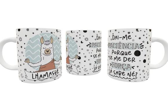 Caneca Lhamastê Dai-me Paciência - lhama