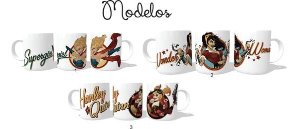 Caneca Supergirl, Harlley Quinn e Wonder Woman-escolha a sua