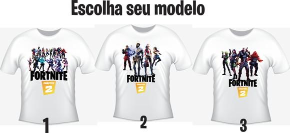 Camiseta F.O.R.T.N.I.T.E Capítulo 2 - Escolha seu modelo