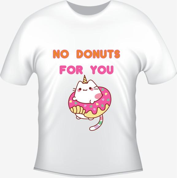 Camiseta No Donuts For You Catcorn