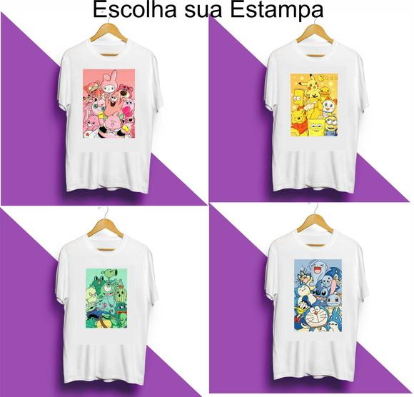 Camiseta Color Pop Personagens Escolha o Modelo