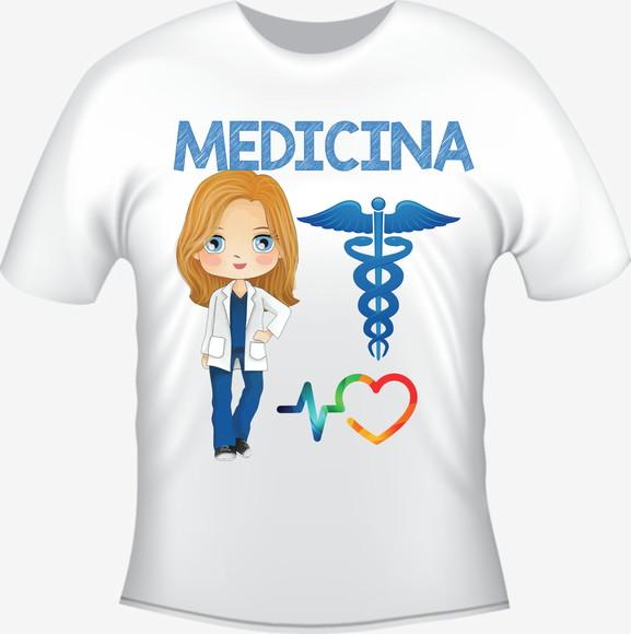 Camiseta Profissão Curso Medicina - Médica