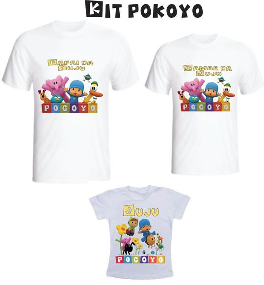 Camiseta Pocoyo Kit /03 camisetas - Personalizada
