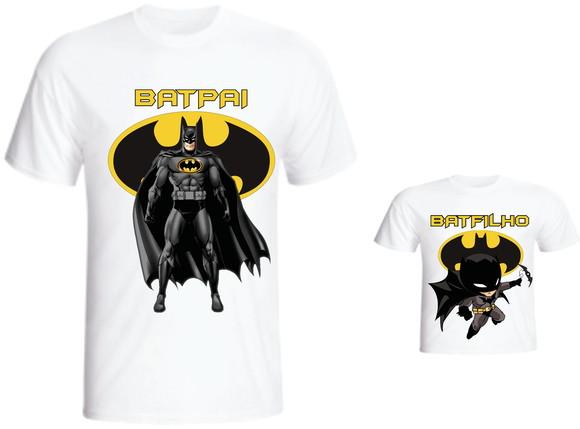 Camiseta Tal Pai Tal Filho - Bat Pai Bat Filho Kit C/02