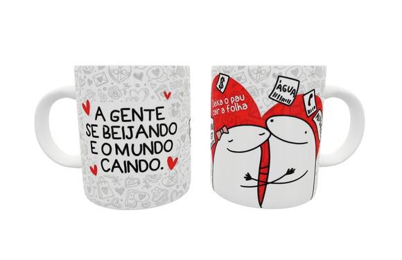 Caneca Flork A Gente Se Beijando e o Mundo Caindo