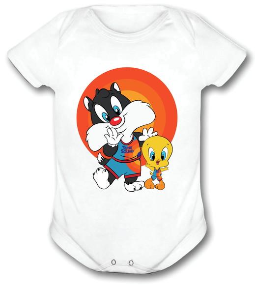 Body Para Bebê - Space Jam 2 Frajola E Piu Piu