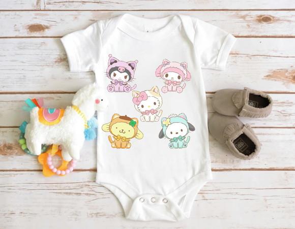 Body para Bebê Hello Friends Kawaii