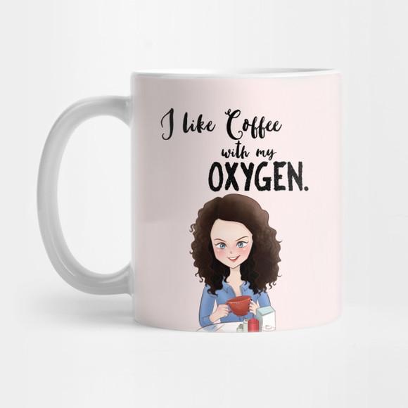Caneca Coffee With My Oxygen Lorelai Gilmore Girls