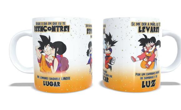 Caneca Goku e Chichi Namorados