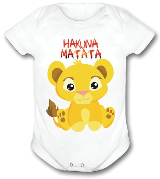 Body Para Bebê Simba - Rei Leão - Hakuna Matata