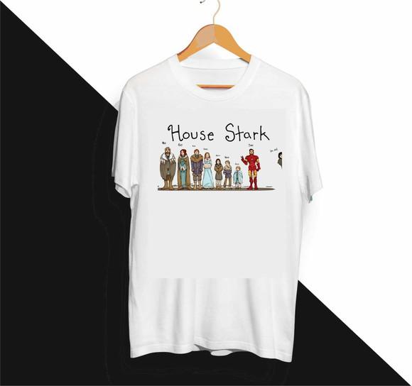 Camiseta House Stark Game Of Thrones - Tony Stark Iron Man