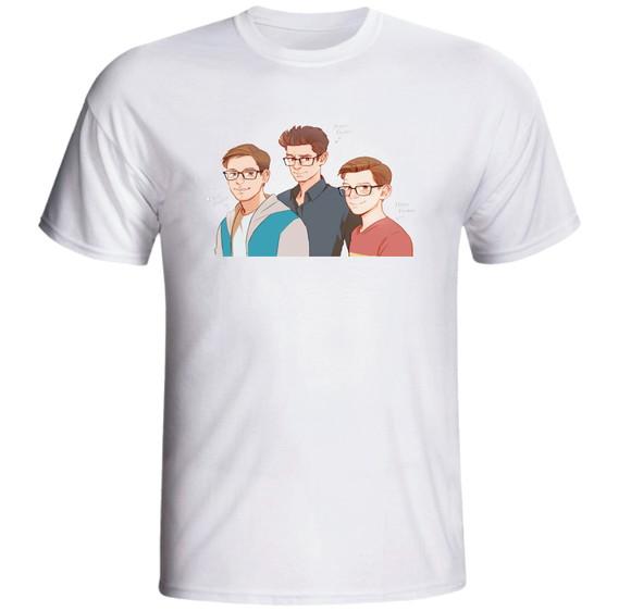 Camiseta 3 Spider Man Homem Aranha Tobey Garfield Holland