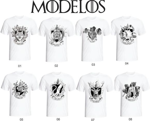 Camiseta Games Of Thrones Houses Draw - Escolha A Sua