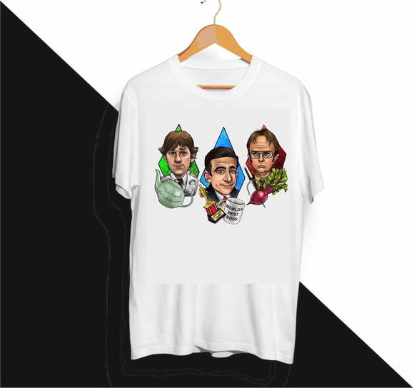 Camiseta Jim, Michael Scott e Dwight Schrute The Office