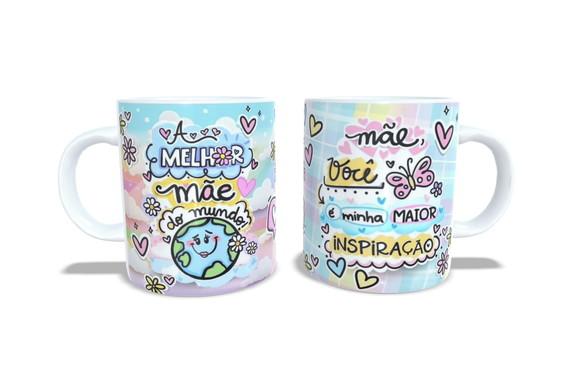 Caneca Mãe Inspiração Mamãe Melhor Mãe do Mundo