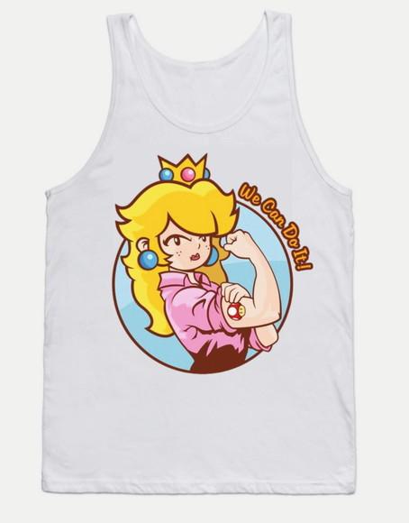 Camiseta Regata Princess Peach Gym Academia