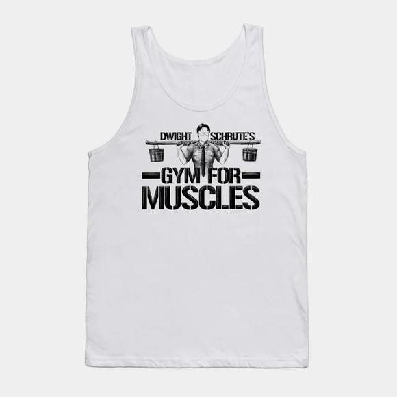 Camiseta Regata Dwight Schrute Gym For Muscles The Office