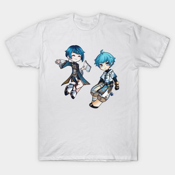 Camiseta Hydro And Cryo Chongyun Xingqiu Genshin Impact
