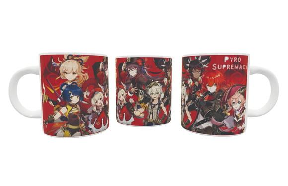 Caneca Genshin Impact Pyro Supremacy