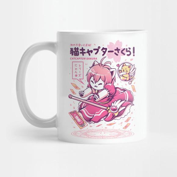 Caneca Sakura Cat Caption
