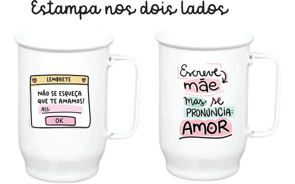 Caneca Mãe Não Esqueça Que te Amamos - Personalizada