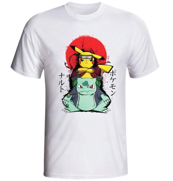 Camiseta Crossover P.o.k.e.m.o.n E Naruto