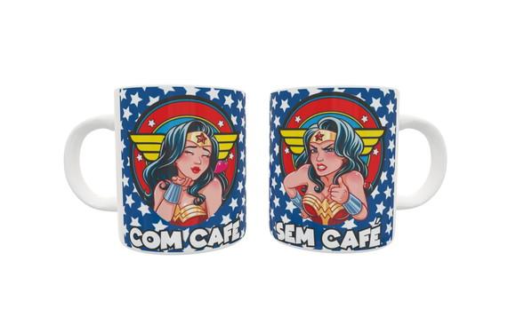 Caneca Com Café Sem Café - Wonder Woman