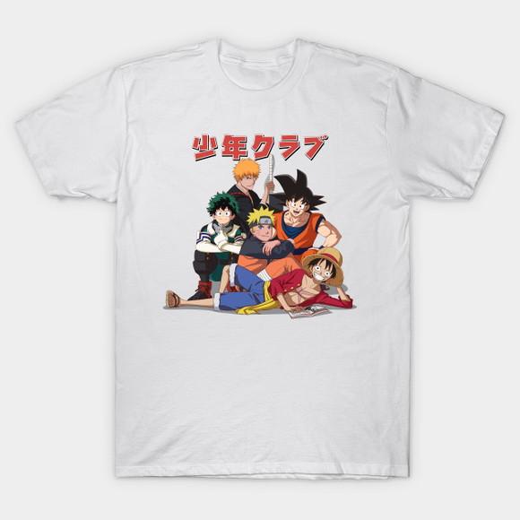Camiseta The Shonen Club Anime One Piece Dragon Ball Naruto