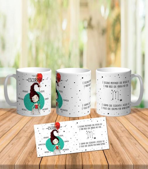 Caneca Ela é de Escorpião - Signos