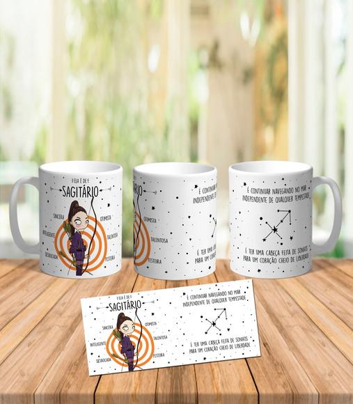 Caneca Ela é de Sagitário - Signos