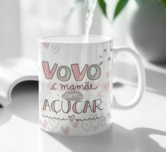 Caneca Vovó é Mamãe com Açúcar