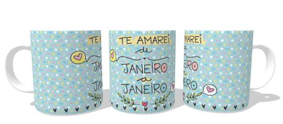 Caneca Te Amarei de Janeiro a Janeiro Namorados Casal
