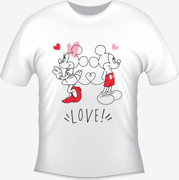 Camiseta Love - Mickey e Minnie