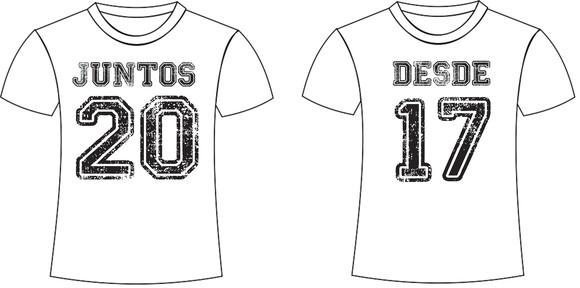 Camiseta Juntos Desde ... Personalize Com Sua Data Namorados