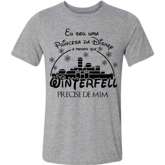 Camiseta Princesa De Winterfell Cinza Mescla- GOT