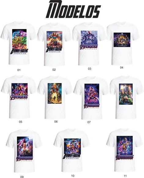Camiseta Infantil Adulto Avengers End Game Vingadores