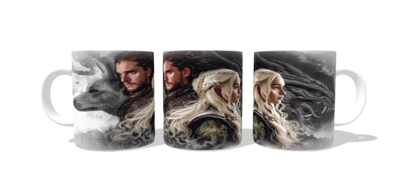 Caneca Jon Aegon E Daenerys - Game Of Thrones